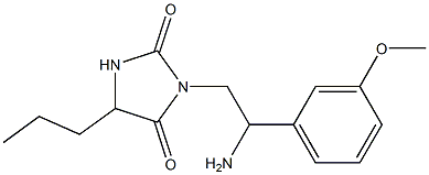3-[2-amino-2-(3-methoxyphenyl)ethyl]-5-propylimidazolidine-2,4-dione Structure