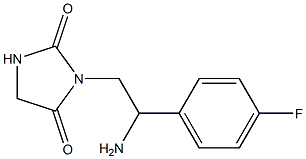 3-[2-amino-2-(4-fluorophenyl)ethyl]imidazolidine-2,4-dione 구조식 이미지