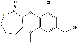 3-[2-chloro-4-(hydroxymethyl)-6-methoxyphenoxy]azepan-2-one Structure