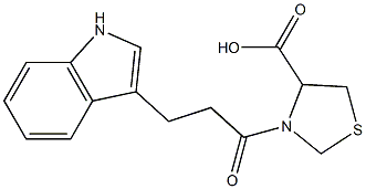 3-[3-(1H-indol-3-yl)propanoyl]-1,3-thiazolidine-4-carboxylic acid 구조식 이미지