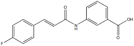 3-[3-(4-fluorophenyl)prop-2-enamido]benzoic acid 구조식 이미지