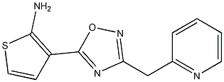 3-[3-(pyridin-2-ylmethyl)-1,2,4-oxadiazol-5-yl]thiophen-2-amine 구조식 이미지