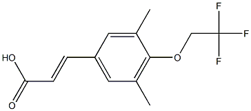 3-[3,5-dimethyl-4-(2,2,2-trifluoroethoxy)phenyl]prop-2-enoic acid Structure