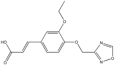 3-[3-ethoxy-4-(1,2,4-oxadiazol-3-ylmethoxy)phenyl]prop-2-enoic acid Structure