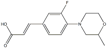 3-[3-fluoro-4-(2-methylmorpholin-4-yl)phenyl]prop-2-enoic acid 구조식 이미지