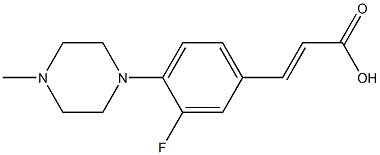 3-[3-fluoro-4-(4-methylpiperazin-1-yl)phenyl]prop-2-enoic acid 구조식 이미지