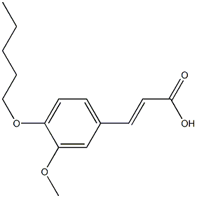 3-[3-methoxy-4-(pentyloxy)phenyl]prop-2-enoic acid 구조식 이미지