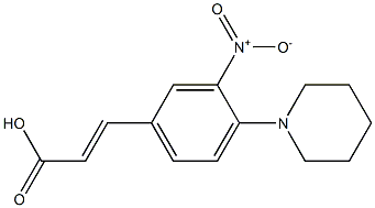 3-[3-nitro-4-(piperidin-1-yl)phenyl]prop-2-enoic acid Structure