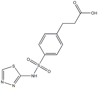3-[4-(1,3,4-thiadiazol-2-ylsulfamoyl)phenyl]propanoic acid Structure