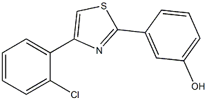 3-[4-(2-chlorophenyl)-1,3-thiazol-2-yl]phenol Structure