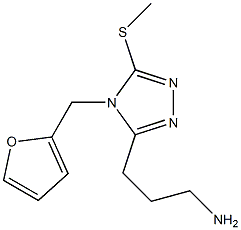 3-[4-(2-furylmethyl)-5-(methylthio)-4H-1,2,4-triazol-3-yl]propan-1-amine 구조식 이미지