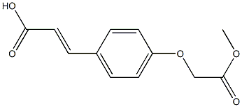 3-[4-(2-methoxy-2-oxoethoxy)phenyl]prop-2-enoic acid Structure
