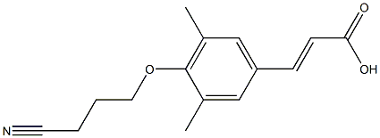 3-[4-(3-cyanopropoxy)-3,5-dimethylphenyl]prop-2-enoic acid Structure