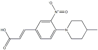 3-[4-(4-methylpiperidin-1-yl)-3-nitrophenyl]prop-2-enoic acid Structure