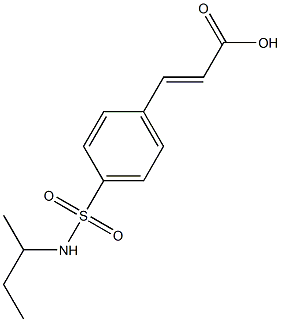 3-[4-(butan-2-ylsulfamoyl)phenyl]prop-2-enoic acid 구조식 이미지