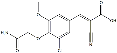 3-[4-(carbamoylmethoxy)-3-chloro-5-methoxyphenyl]-2-cyanoprop-2-enoic acid 구조식 이미지