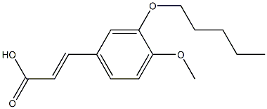 3-[4-methoxy-3-(pentyloxy)phenyl]prop-2-enoic acid 구조식 이미지