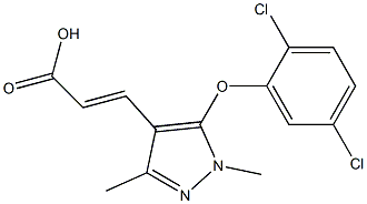 3-[5-(2,5-dichlorophenoxy)-1,3-dimethyl-1H-pyrazol-4-yl]prop-2-enoic acid Structure
