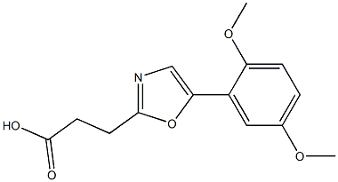 3-[5-(2,5-dimethoxyphenyl)-1,3-oxazol-2-yl]propanoic acid Structure