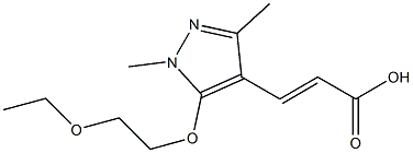 3-[5-(2-ethoxyethoxy)-1,3-dimethyl-1H-pyrazol-4-yl]prop-2-enoic acid 구조식 이미지