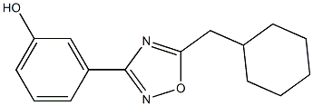 3-[5-(cyclohexylmethyl)-1,2,4-oxadiazol-3-yl]phenol 구조식 이미지