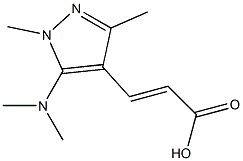 3-[5-(dimethylamino)-1,3-dimethyl-1H-pyrazol-4-yl]prop-2-enoic acid 구조식 이미지
