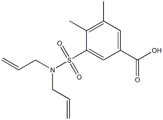 3-[bis(prop-2-en-1-yl)sulfamoyl]-4,5-dimethylbenzoic acid Structure