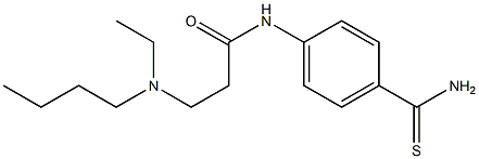 3-[butyl(ethyl)amino]-N-(4-carbamothioylphenyl)propanamide Structure
