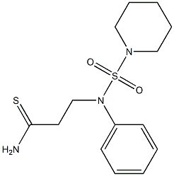 3-[phenyl(piperidine-1-sulfonyl)amino]propanethioamide Structure