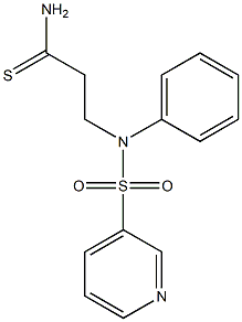 3-[phenyl(pyridine-3-)sulfonamido]propanethioamide Structure