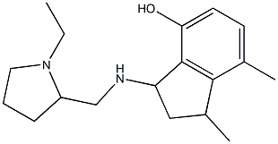 3-{[(1-ethylpyrrolidin-2-yl)methyl]amino}-1,7-dimethyl-2,3-dihydro-1H-inden-4-ol Structure