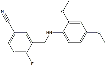 3-{[(2,4-dimethoxyphenyl)amino]methyl}-4-fluorobenzonitrile Structure