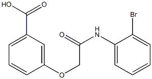 3-{[(2-bromophenyl)carbamoyl]methoxy}benzoic acid 구조식 이미지