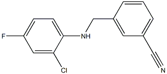 3-{[(2-chloro-4-fluorophenyl)amino]methyl}benzonitrile 구조식 이미지
