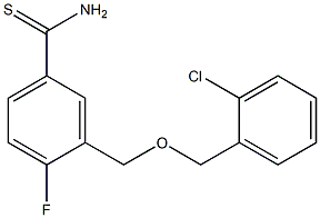 3-{[(2-chlorophenyl)methoxy]methyl}-4-fluorobenzene-1-carbothioamide 구조식 이미지