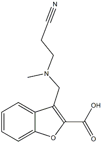 3-{[(2-cyanoethyl)(methyl)amino]methyl}-1-benzofuran-2-carboxylic acid Structure