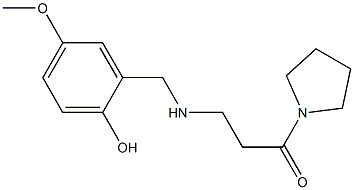 3-{[(2-hydroxy-5-methoxyphenyl)methyl]amino}-1-(pyrrolidin-1-yl)propan-1-one 구조식 이미지