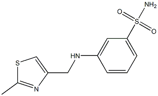 3-{[(2-methyl-1,3-thiazol-4-yl)methyl]amino}benzene-1-sulfonamide 구조식 이미지