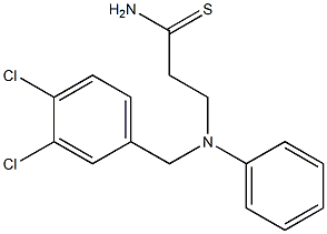 3-{[(3,4-dichlorophenyl)methyl](phenyl)amino}propanethioamide Structure