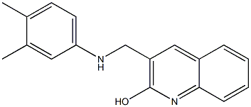 3-{[(3,4-dimethylphenyl)amino]methyl}quinolin-2-ol 구조식 이미지