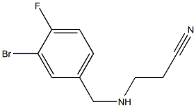 3-{[(3-bromo-4-fluorophenyl)methyl]amino}propanenitrile 구조식 이미지