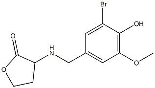 3-{[(3-bromo-4-hydroxy-5-methoxyphenyl)methyl]amino}oxolan-2-one Structure