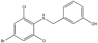 3-{[(4-bromo-2,6-dichlorophenyl)amino]methyl}phenol 구조식 이미지