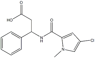 3-{[(4-chloro-1-methyl-1H-pyrrol-2-yl)carbonyl]amino}-3-phenylpropanoic acid Structure