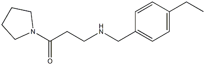 3-{[(4-ethylphenyl)methyl]amino}-1-(pyrrolidin-1-yl)propan-1-one Structure