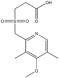 3-{[(4-methoxy-3,5-dimethylpyridin-2-yl)methane]sulfonyl}propanoic acid Structure