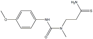 3-{[(4-methoxyphenyl)carbamoyl](methyl)amino}propanethioamide 구조식 이미지