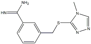 3-{[(4-methyl-4H-1,2,4-triazol-3-yl)sulfanyl]methyl}benzene-1-carboximidamide Structure