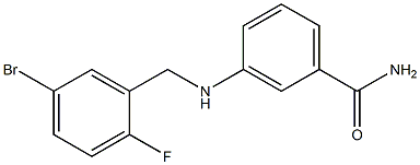 3-{[(5-bromo-2-fluorophenyl)methyl]amino}benzamide Structure