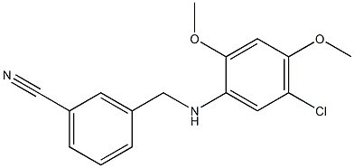 3-{[(5-chloro-2,4-dimethoxyphenyl)amino]methyl}benzonitrile Structure